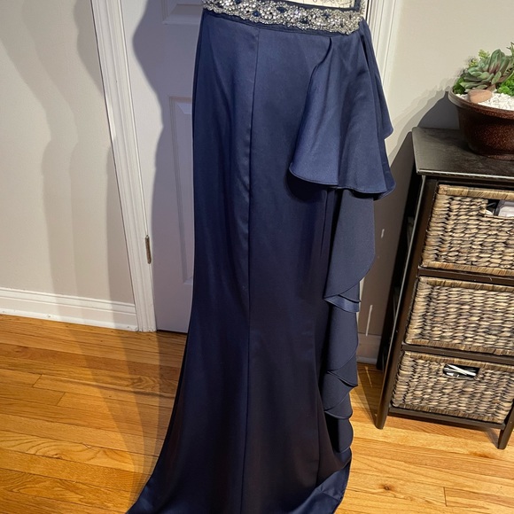 Sequin Heart Vintage y2k Embellish Mermaid Trumpet Crystal Beads Cascade Draped - Picture 6 of 10